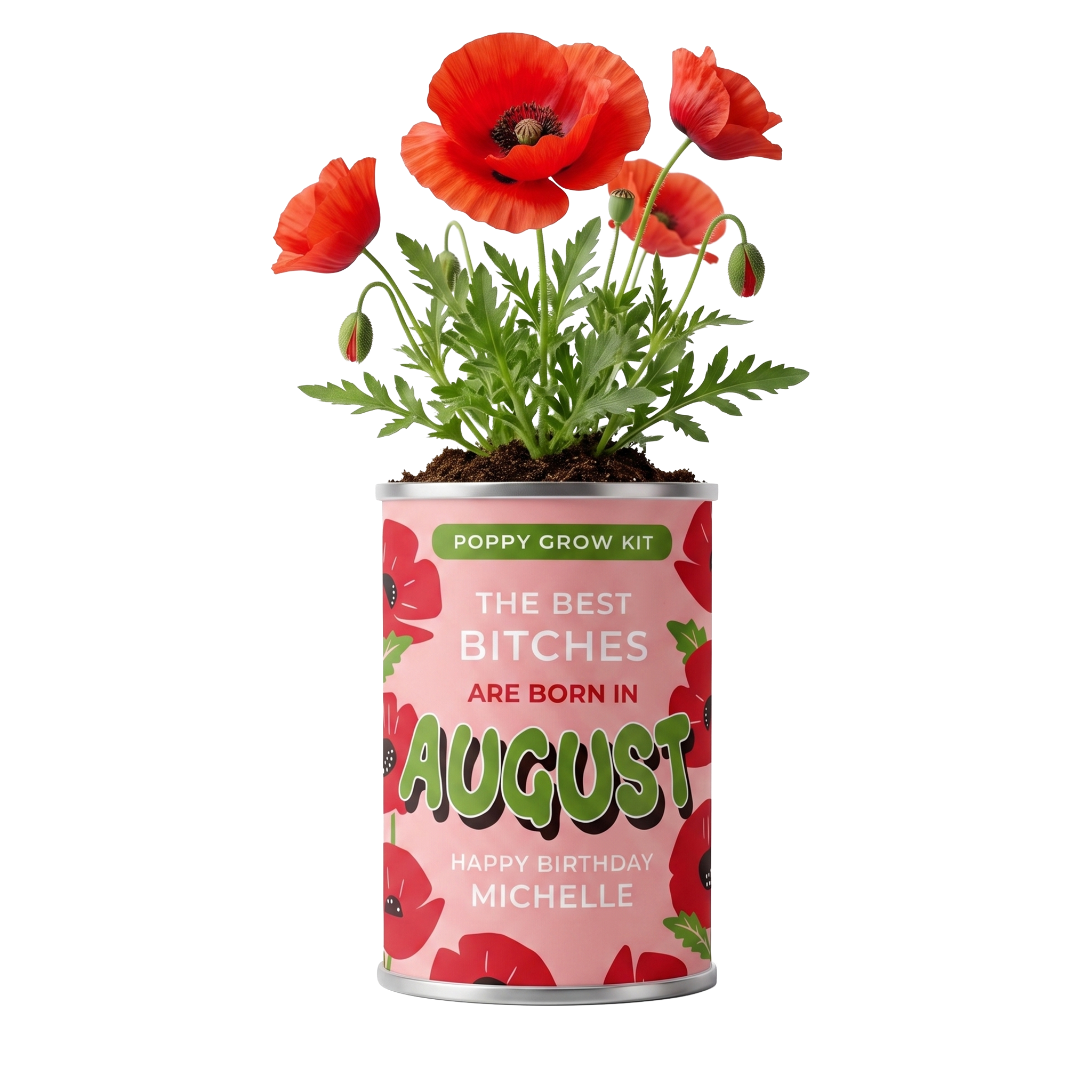 August Birth Flower Grow Your Own Poppy Flower Gift