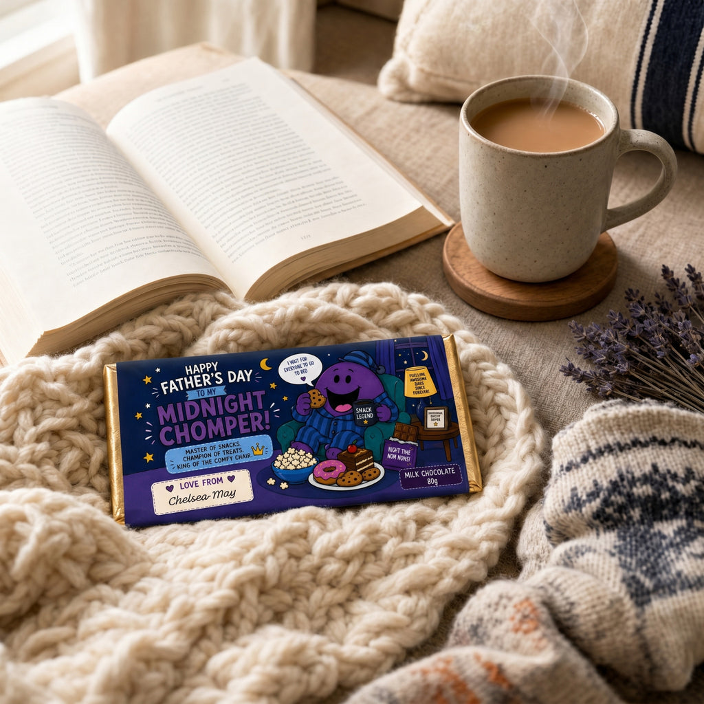 Personalised Father's Day Chocolate Bar - Midnight Chomper