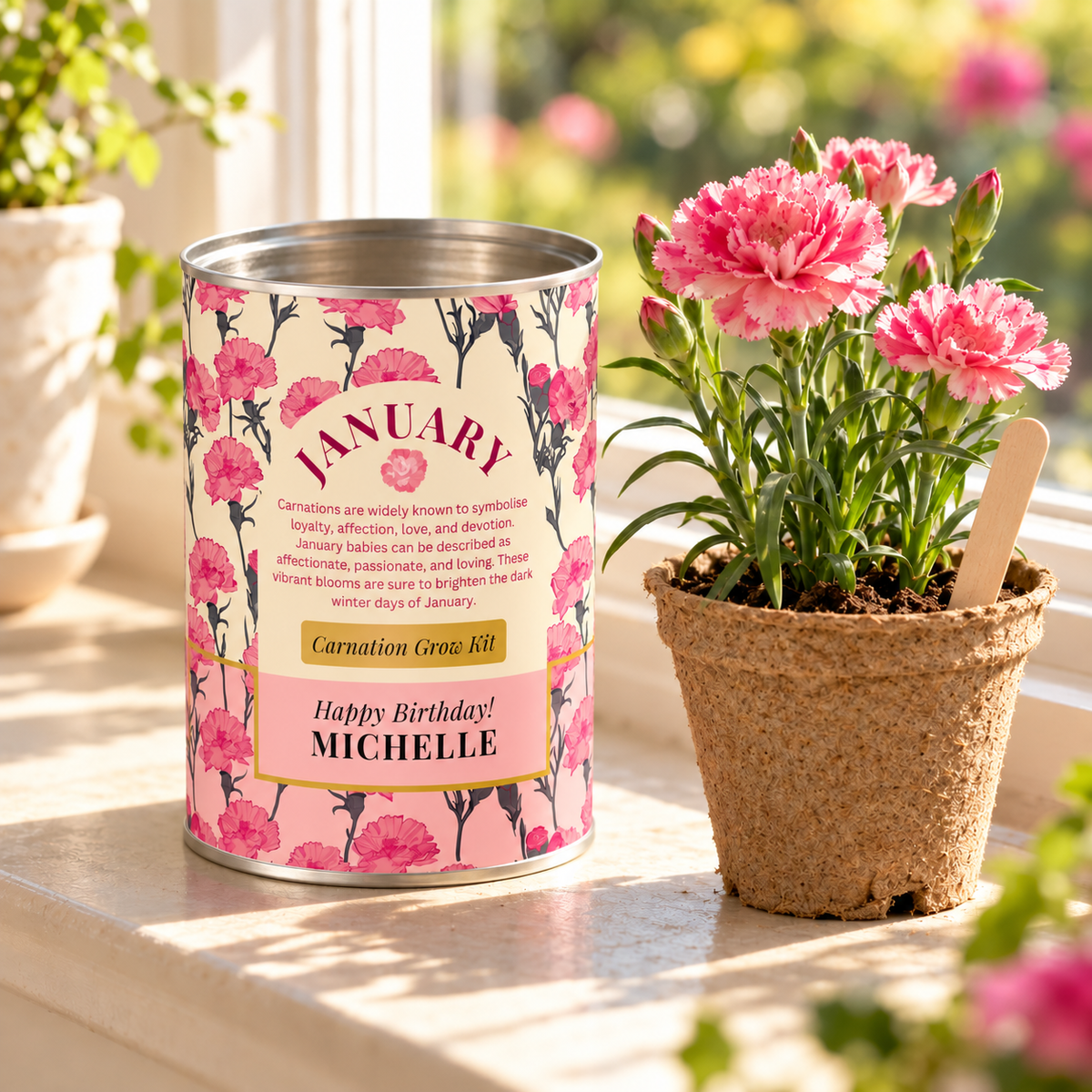 January Birth Flower - Personalised Grow Your Own Flower Gift