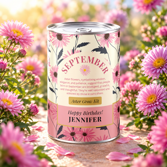 September Birth Flower - Personalised Grow Your Own Flower Gift