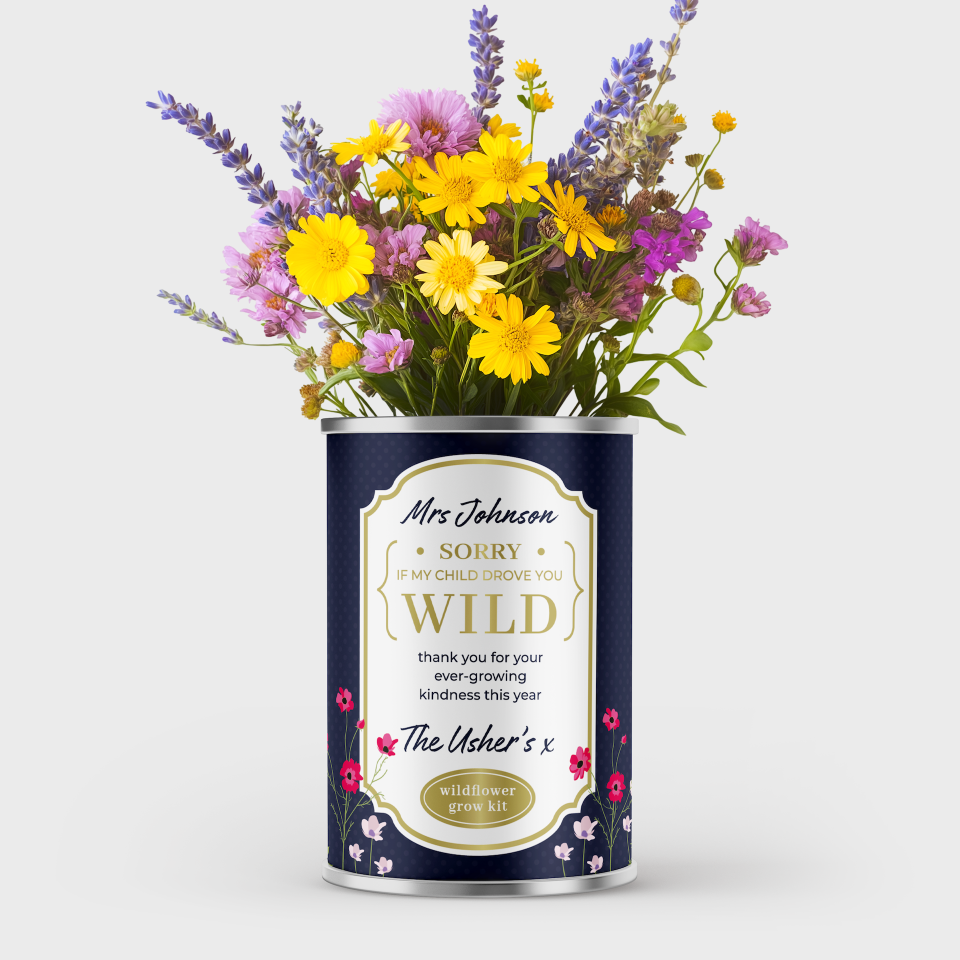 Personalised Gift for Teachers - Drove You Wild, Wild Flowers