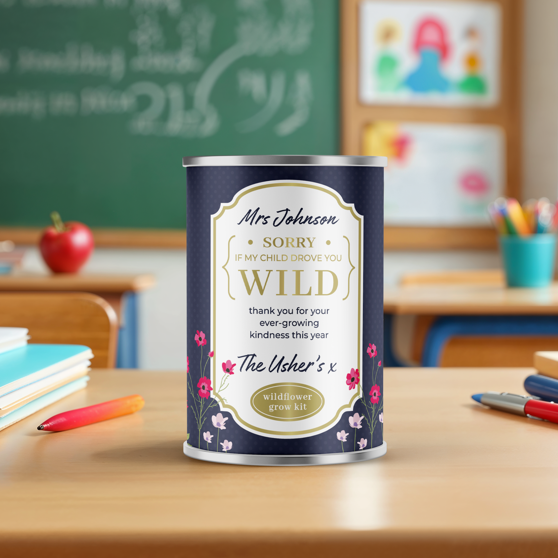 Personalised Gift for Teachers - Drove You Wild, Wild Flowers