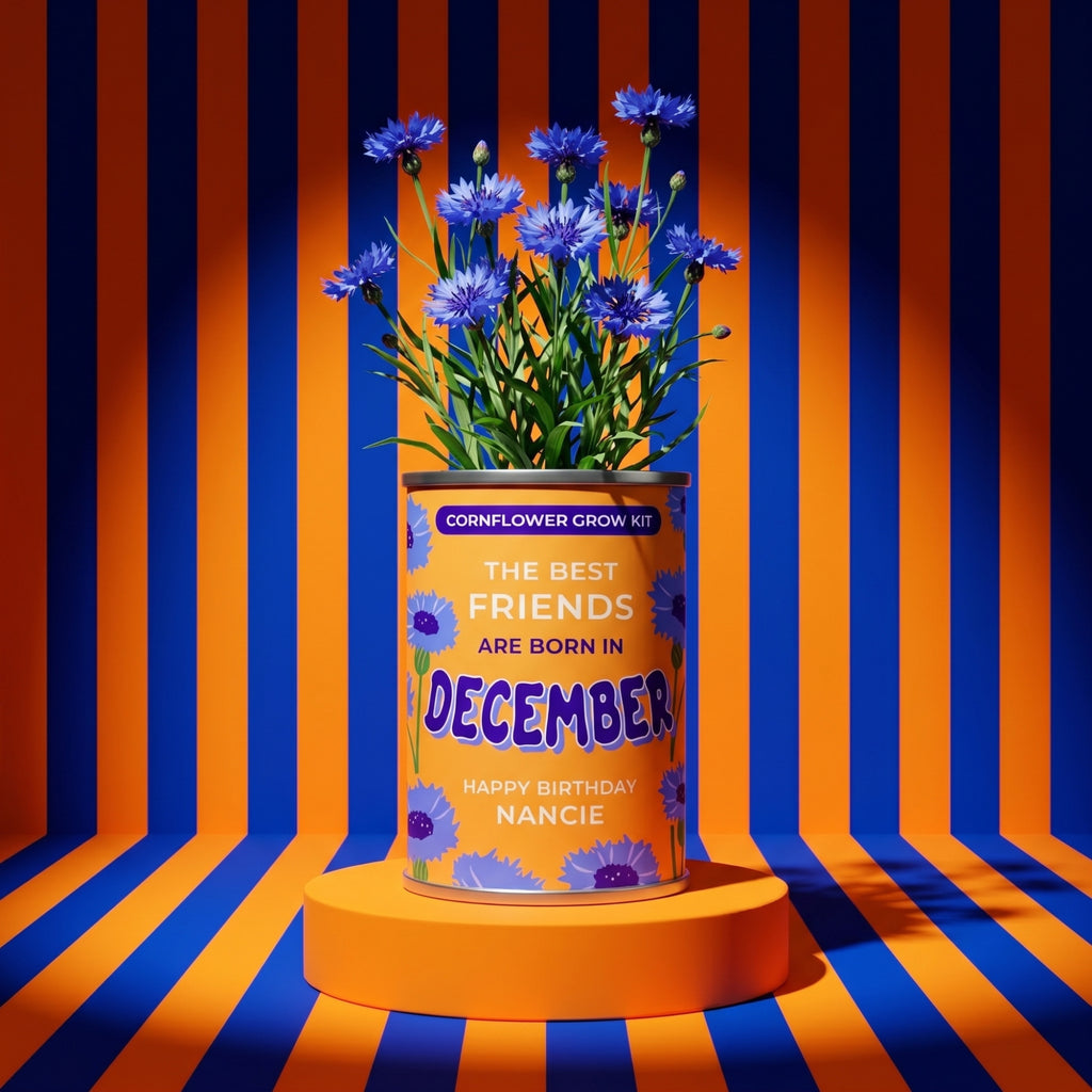 December Birth Flower Grow Your Own Cornflower Flower Gift