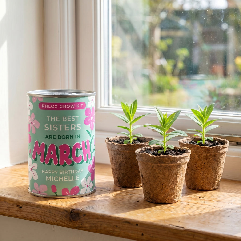 March Birth Flower Grow Your Own Phlox Flower Gift
