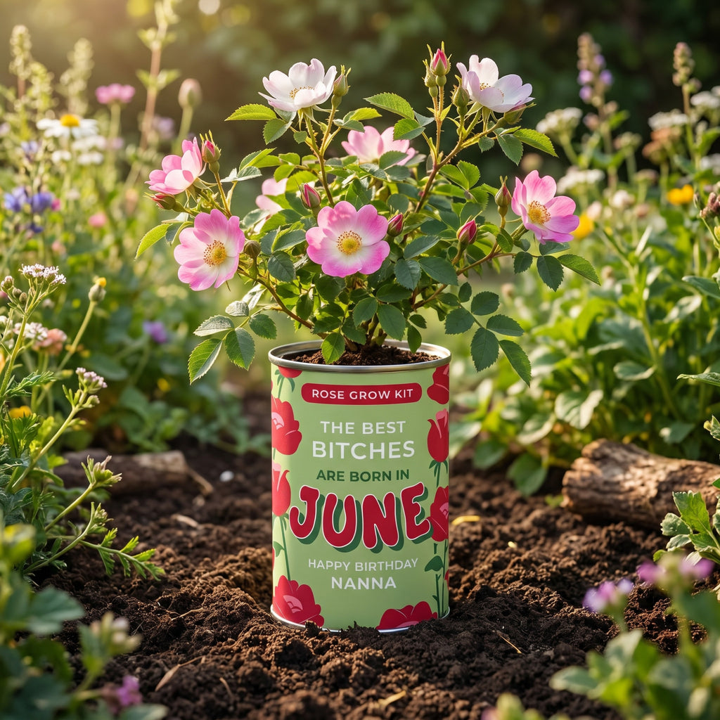 June Birth Flower Grow Your Own Rose Flower Gift