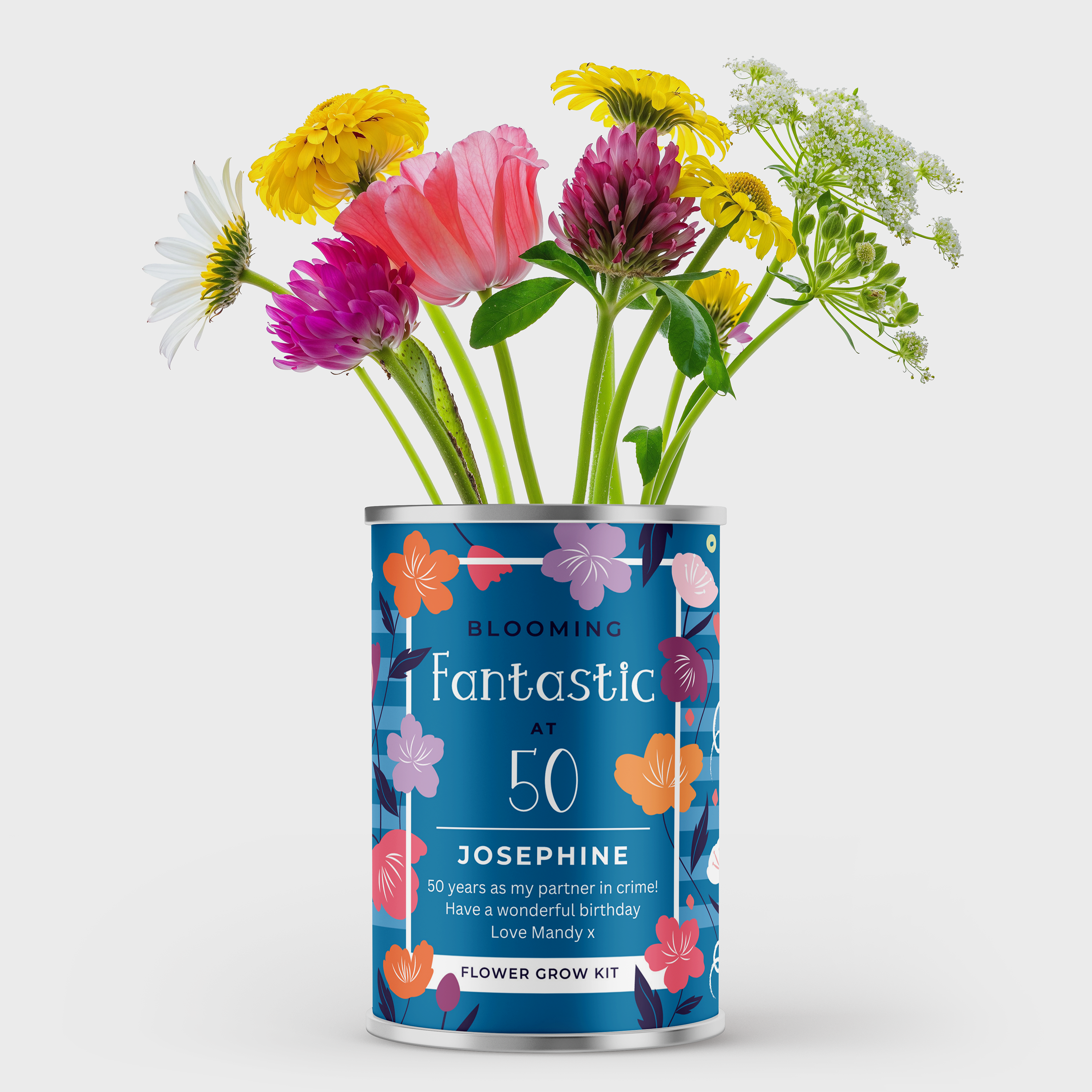 Fantastic At Flowers Tin - Choice of Ages | Birthday Gift | Grow Your Own Flowers