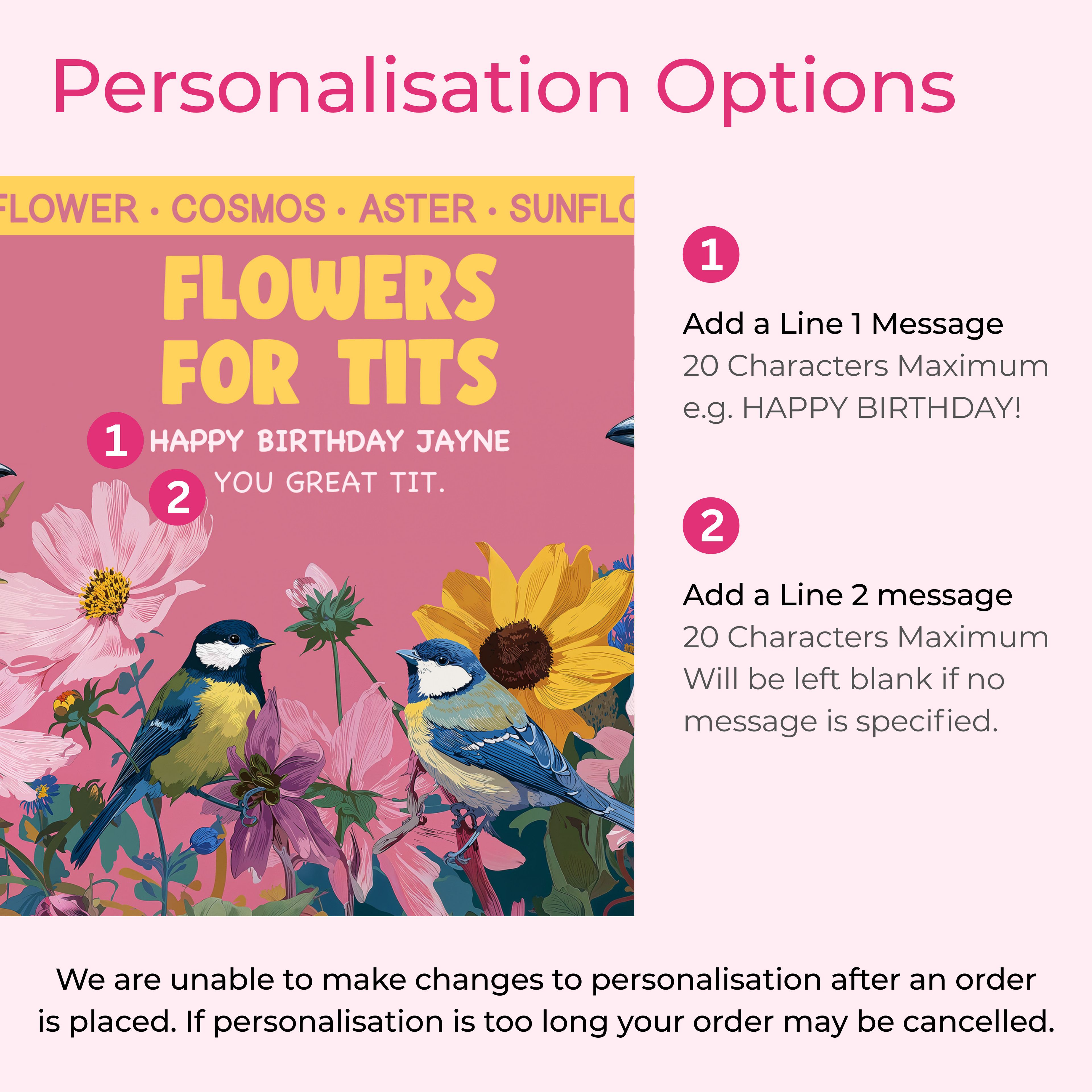 Personalised Flowers For Tits Tin - Grow Your Own Flowers | Gift For Tit Lovers