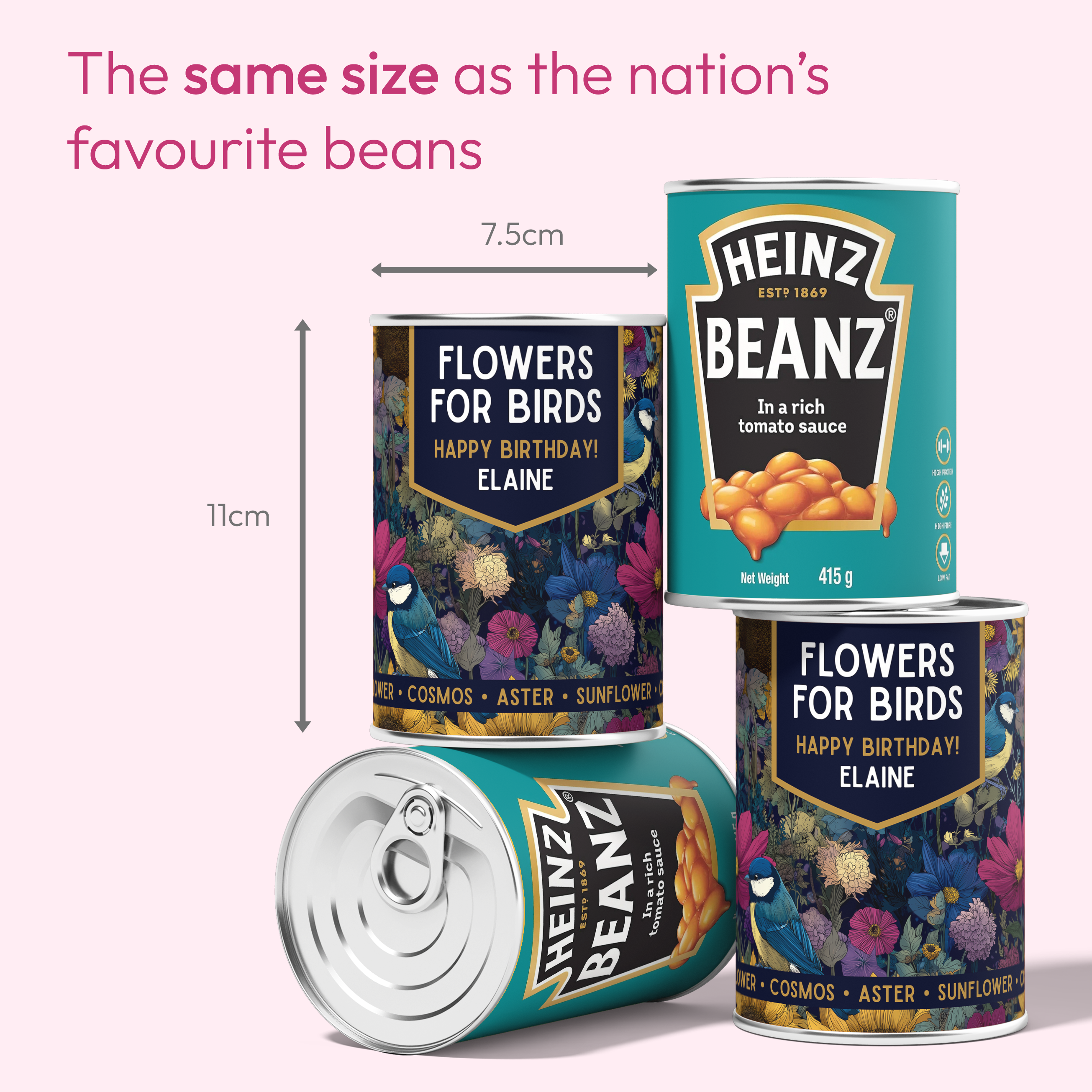Personalised Flowers For Birds Tin - Grow Your Own Flowers | Gift For Bird Lovers