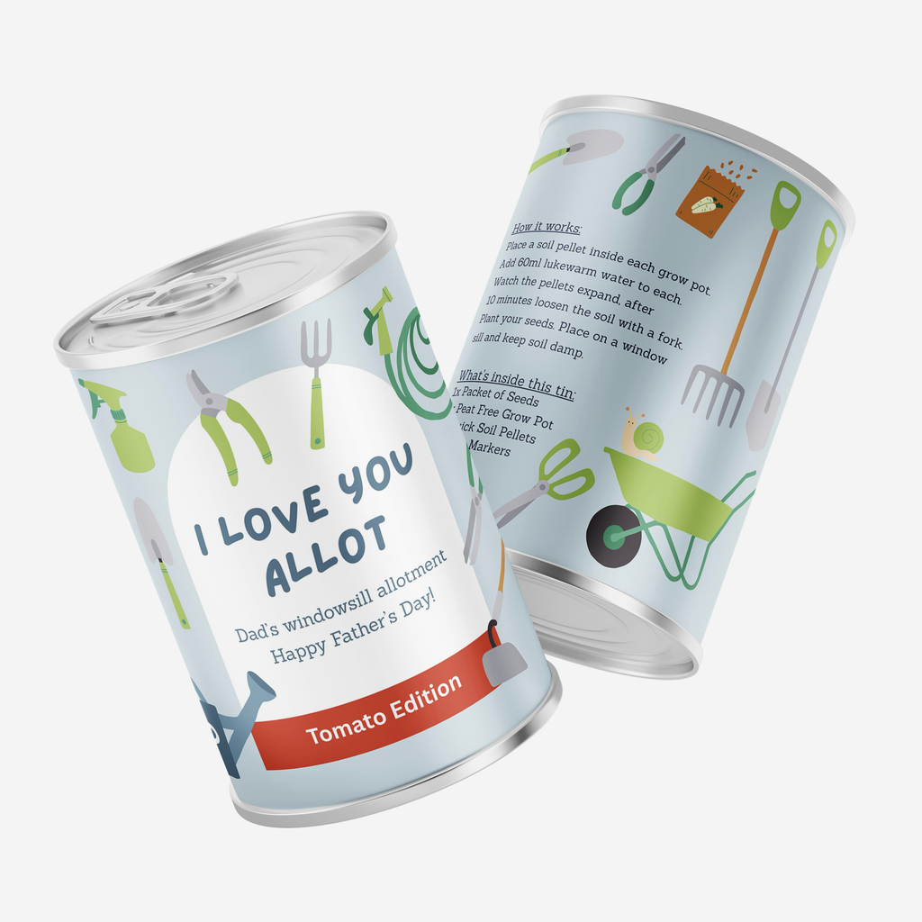 Personalised Grow Your Own Allotment Vegetables in a Tin