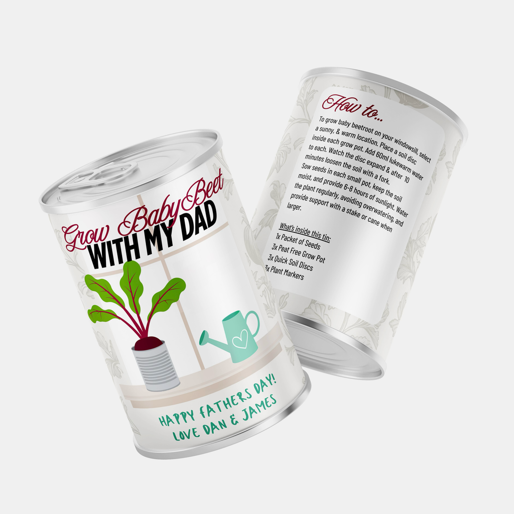 Personalised Grow Your Own Beetroot Vegetable in a Tin