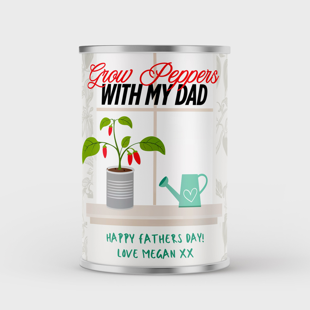 Personalised Grow Your Own Peppers Vegetable in a Tin