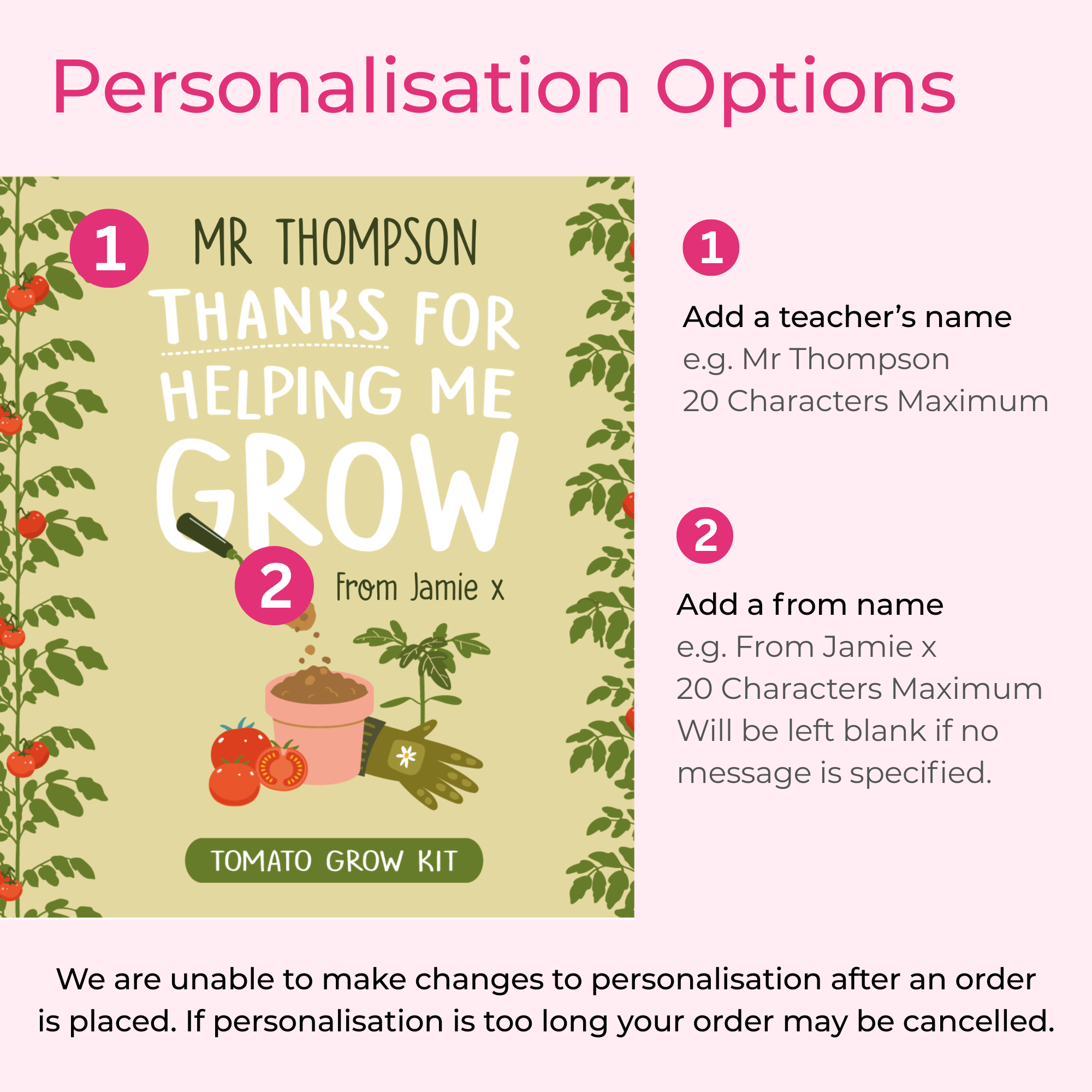 Personalised Teacher Gift - Grow Your Own Tomatoes