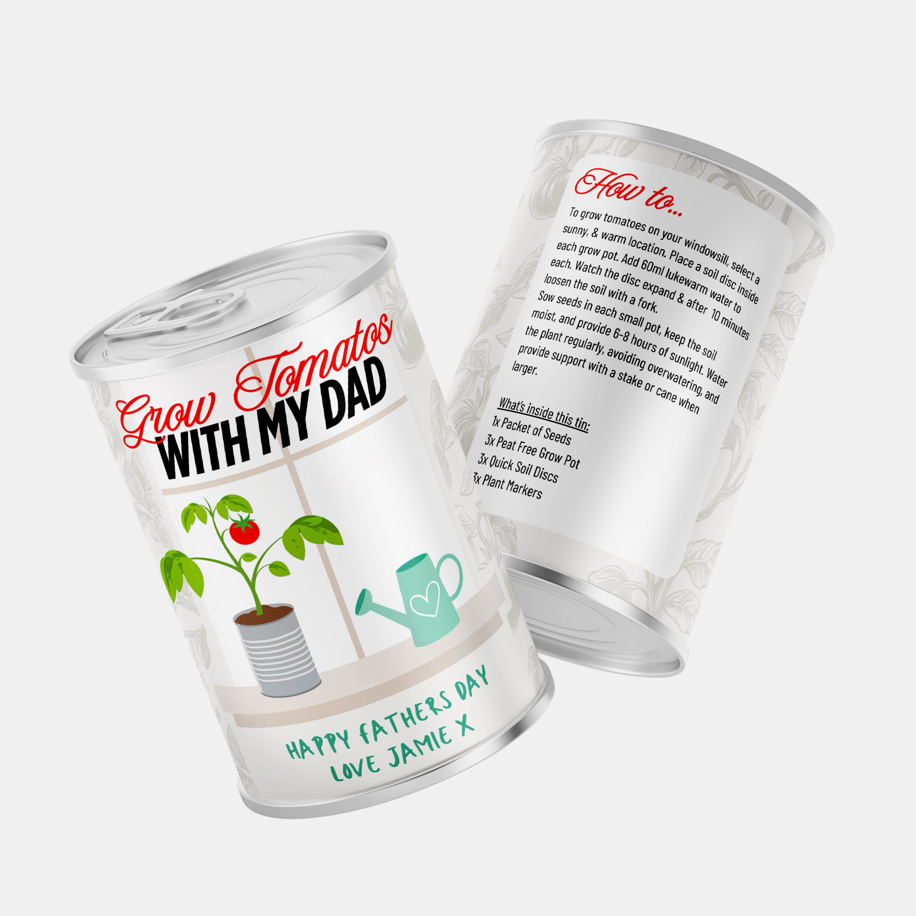 Personalised Grow Your Own Tomatoes Vegetable in a Tin