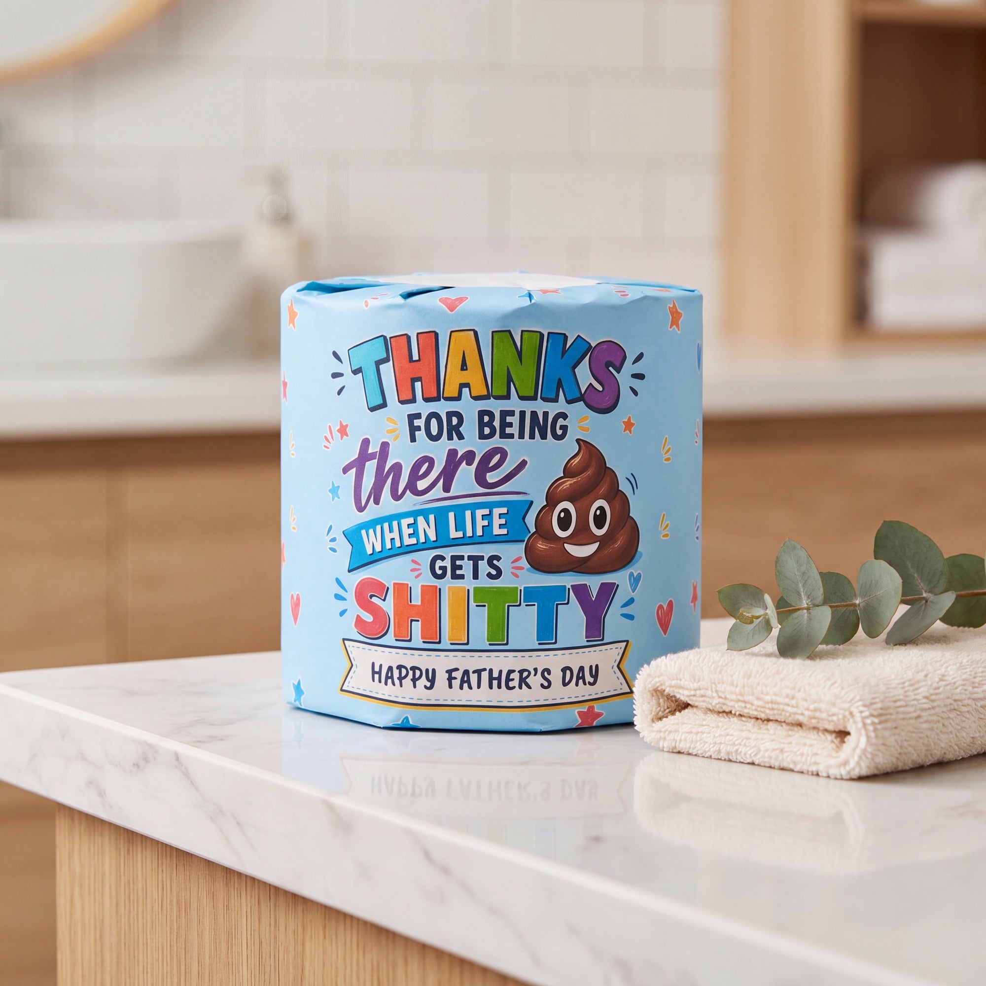 Fathers Day Gift Ideas - Dad's Personalised Funny Toilet Roll (3 Pack)