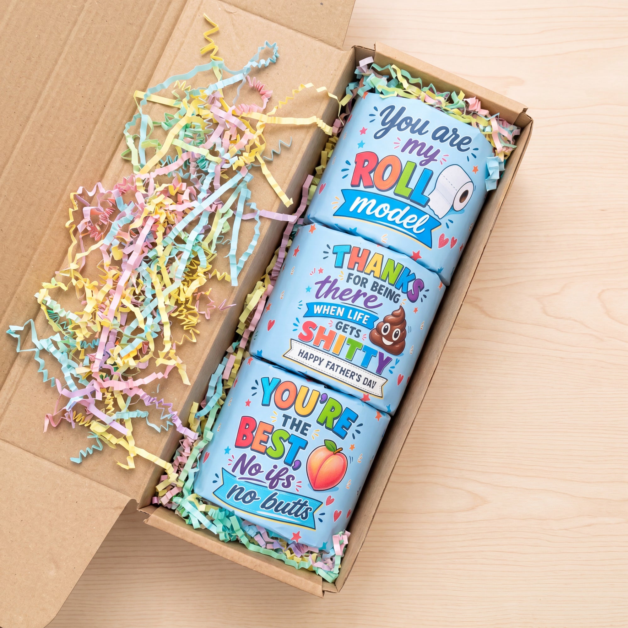 Fathers Day Gift Ideas - Dad's Personalised Funny Toilet Roll (3 Pack)