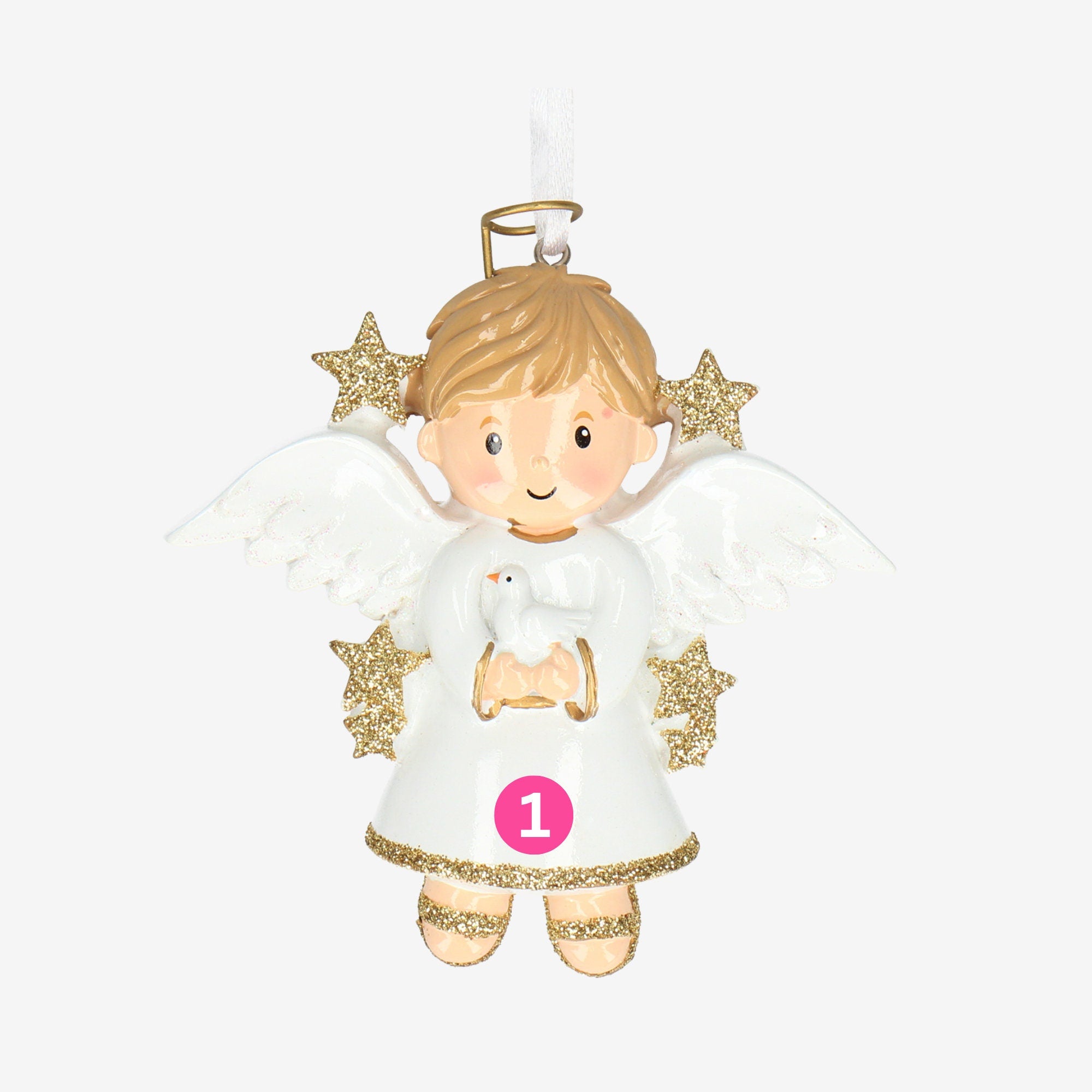 Personalised Christmas Tree Bauble - Angel design | Personalised Christmas Decor