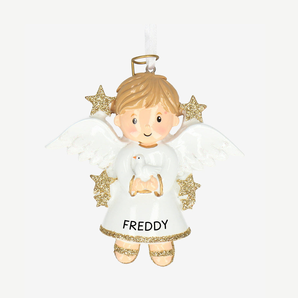 Personalised Christmas Tree Bauble - Angel design | Personalised Christmas Decor