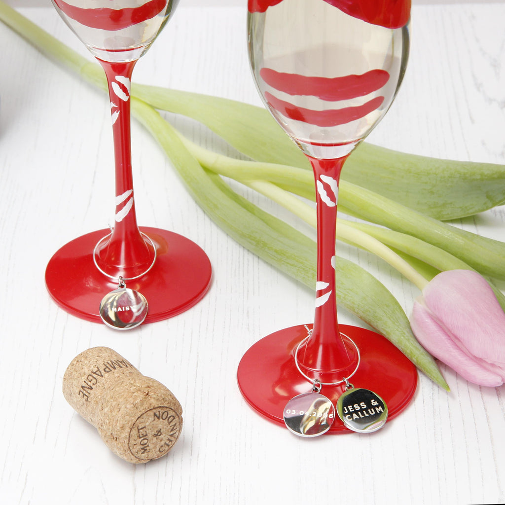 Heart Wine Glass Gift Set of 2 -  Wine Gift for Her | Girlfriend | Wife | Mum | Couples