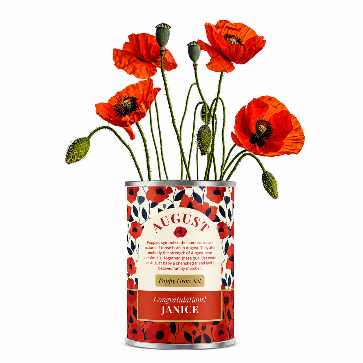 August Birth Flower - Personalised Grow Your Own Flower Gift Main image