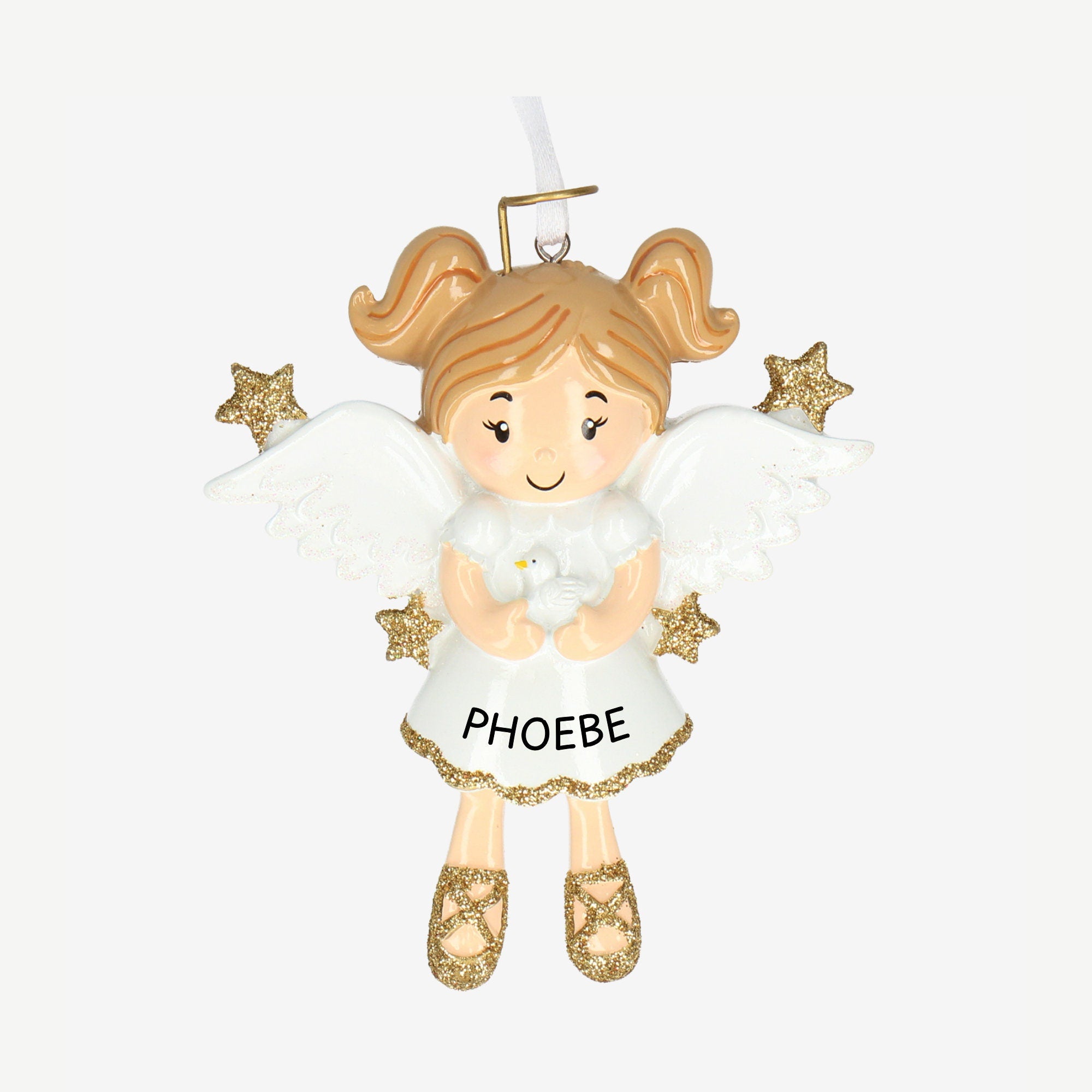 Personalised Christmas Tree Bauble - Angel design | Personalised Christmas Decor