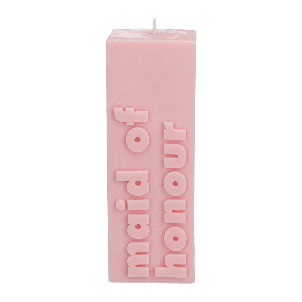 Maid of Honour Candle - Debossed Design | Pink & Cream | Perfect Maid of Honour Gift | Soy Wax