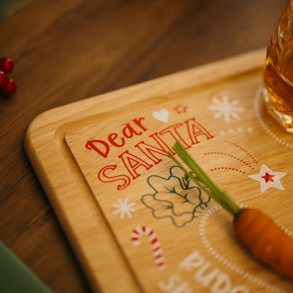 Personalised Christmas Eve Wooden Treat Board for Santa
