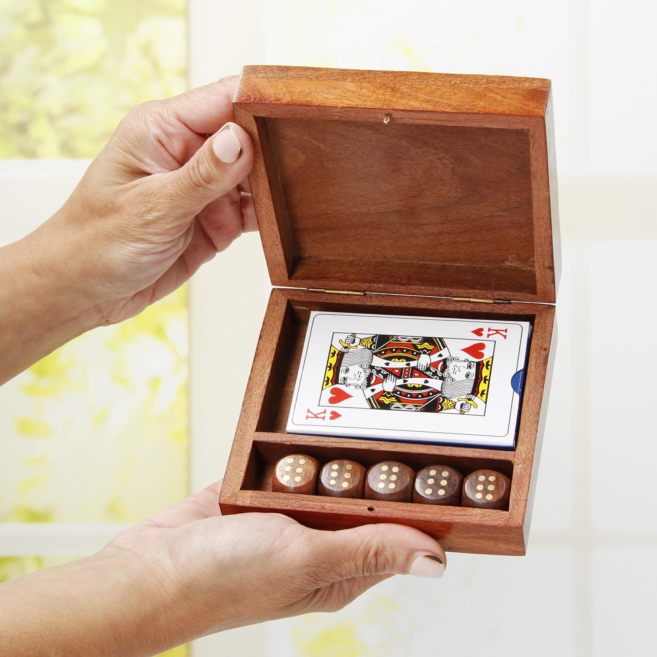 Personalised Engraved Luxury Playing Cards Box Travel Game