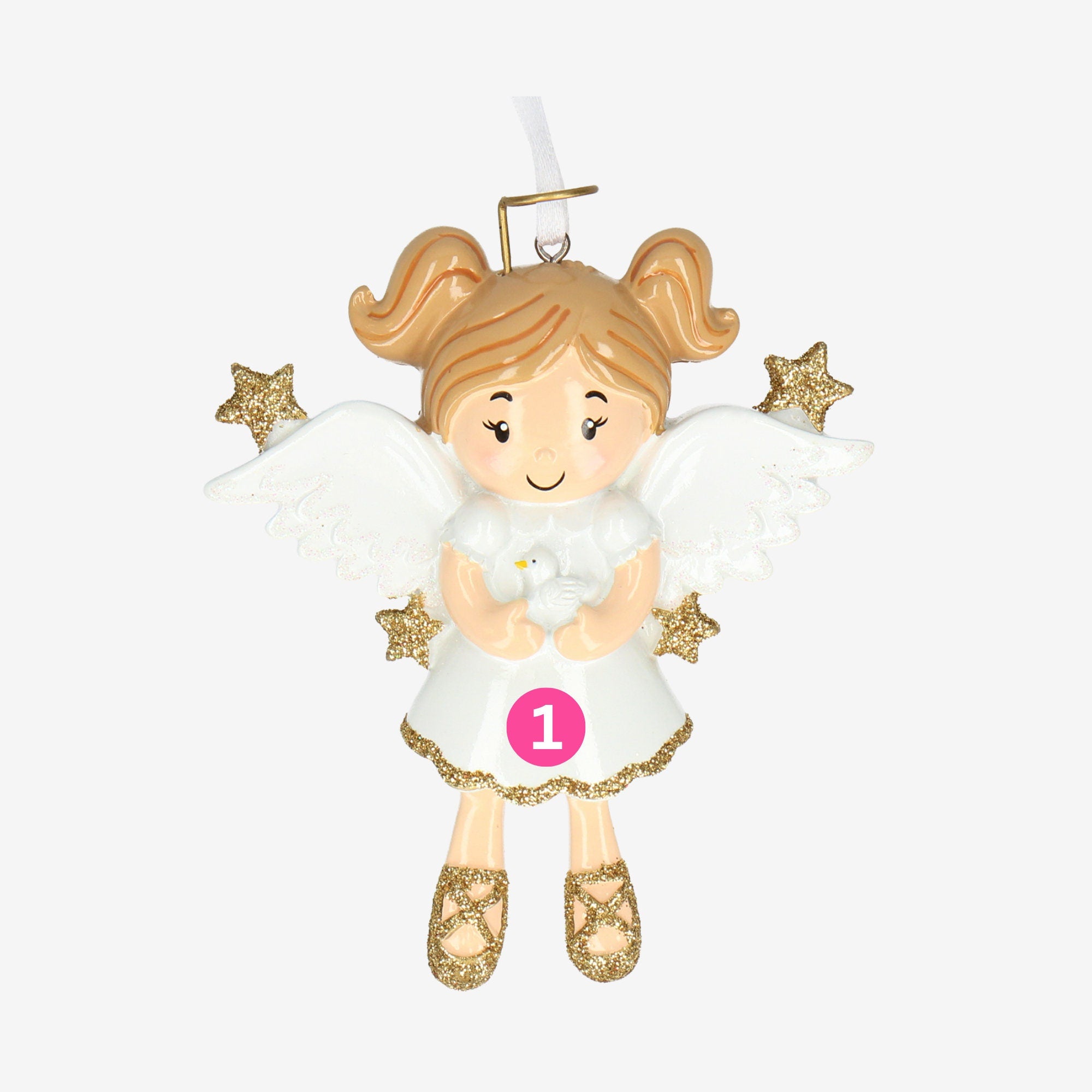 Personalised Christmas Tree Bauble - Angel design | Personalised Christmas Decor