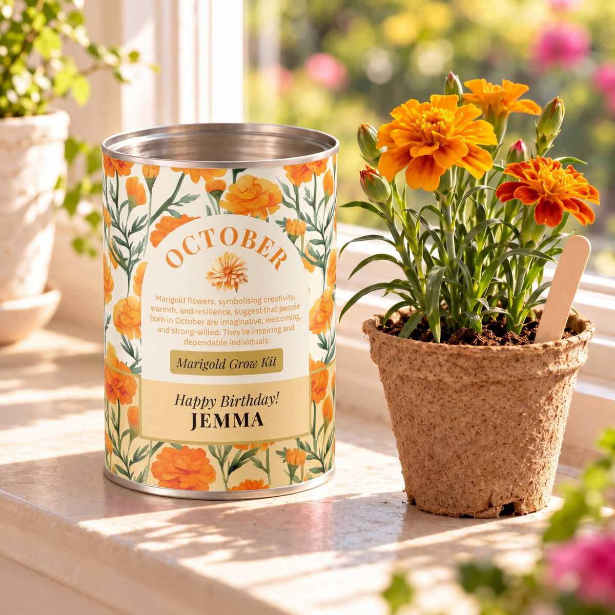 October Birth Flower - Personalised Grow Your Own Flower Gift