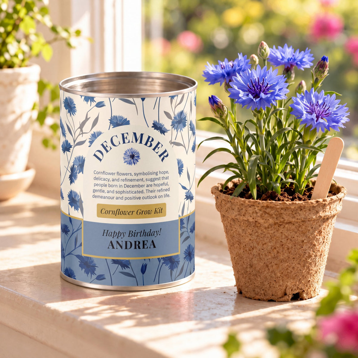 December Birth Flower - Personalised Grow Your Own Flower Gift