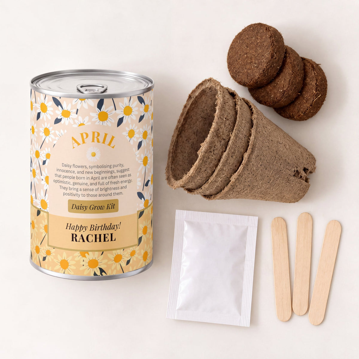 April Birth Flower - Personalised Grow Your Own Flower Gift