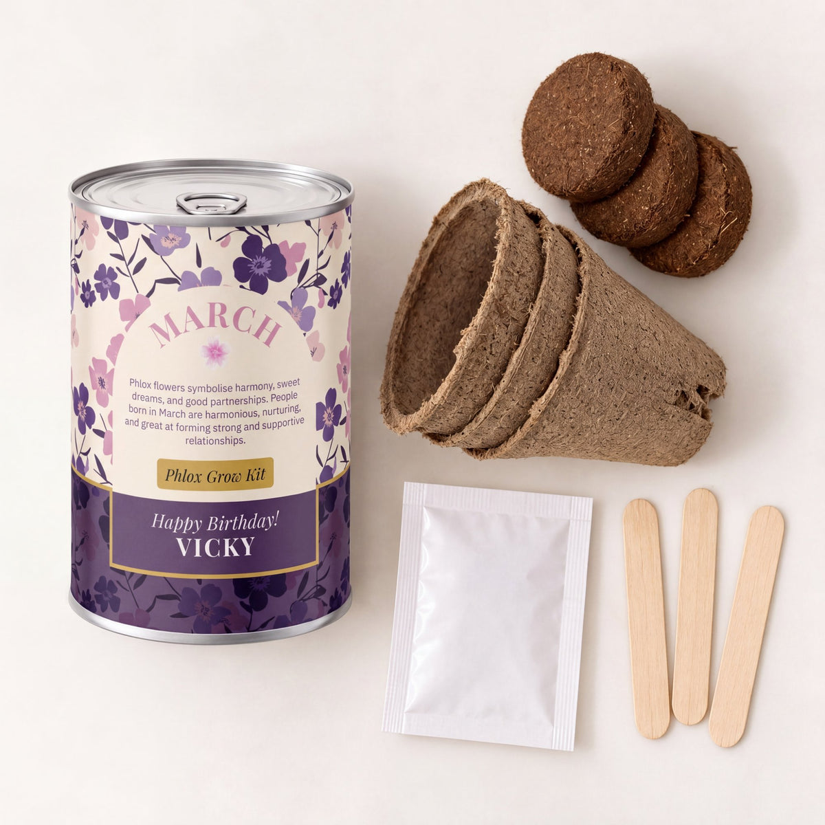 March Birth Flower - Personalised Grow Your Own Flower Gift
