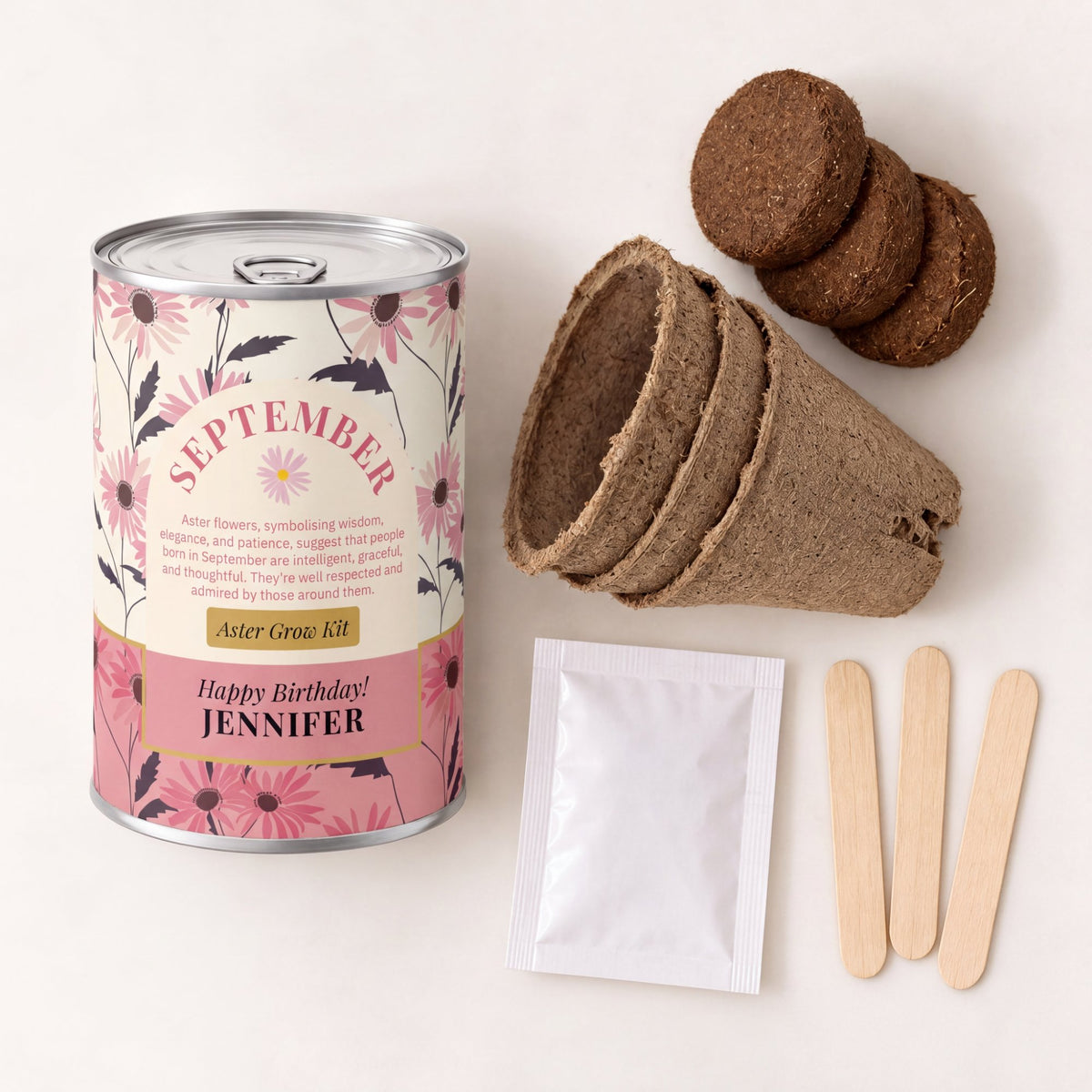 September Birth Flower - Personalised Grow Your Own Flower Gift
