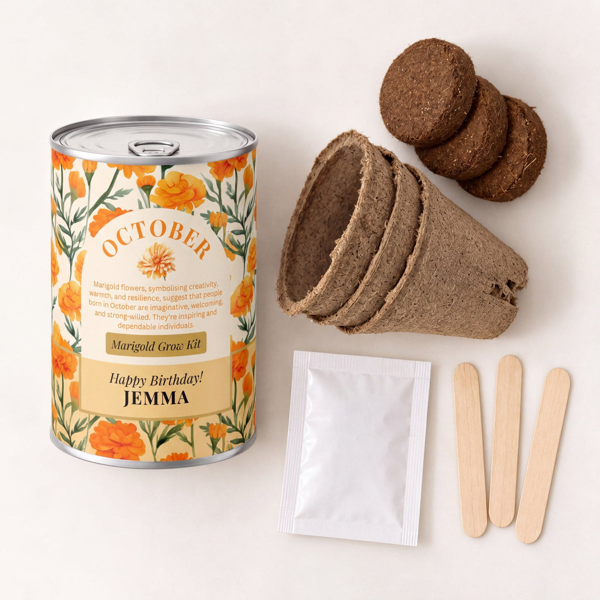 October Birth Flower - Personalised Grow Your Own Flower Gift