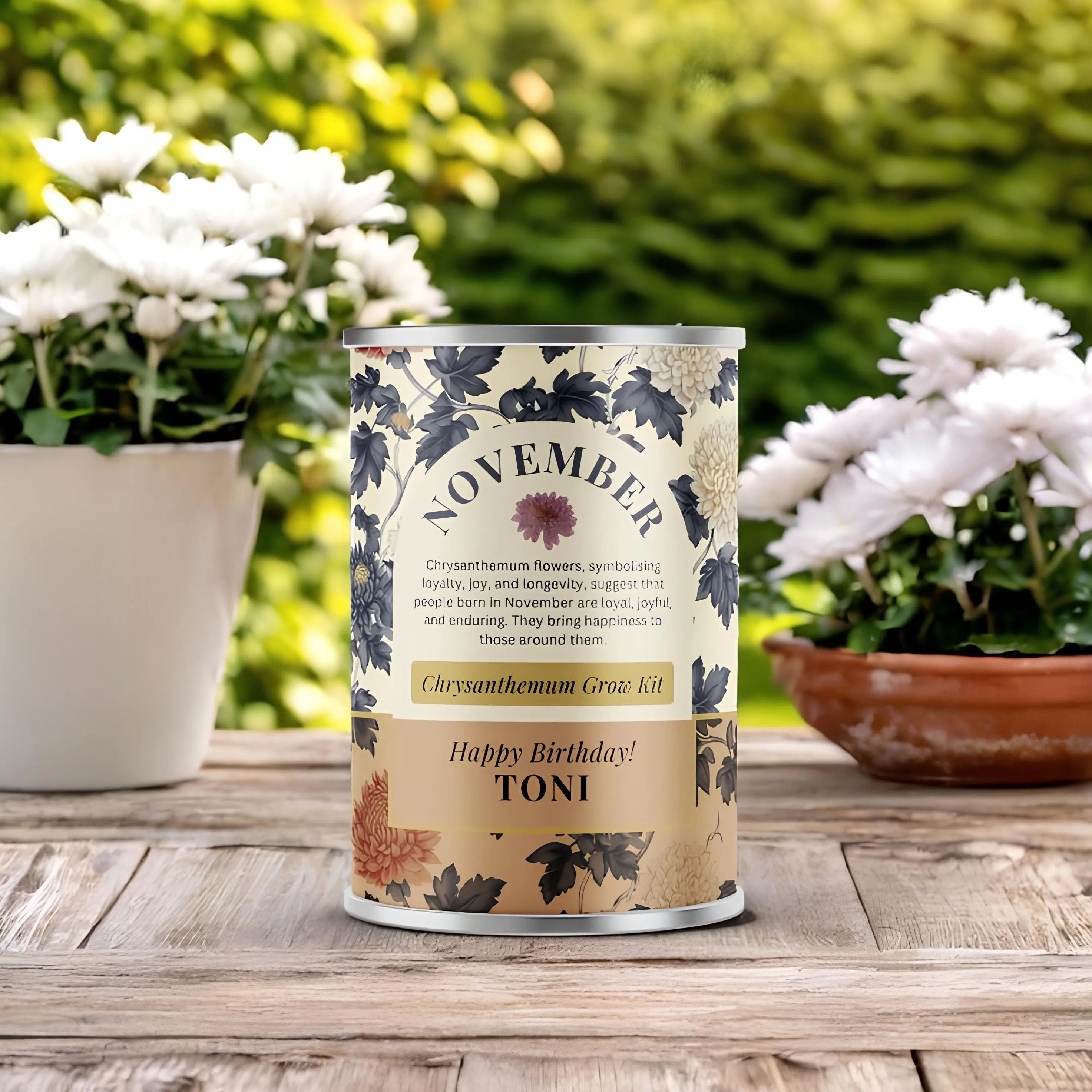 November Birth Flower - Personalised Grow Your Own Flower Gift Secondary image