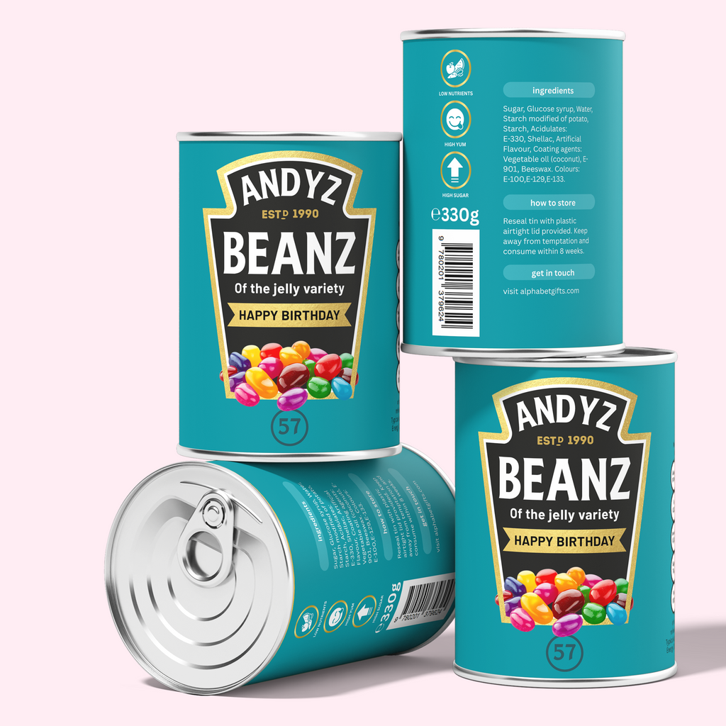 Personalised Beans - Jelly Bean Tin Birthday Gift