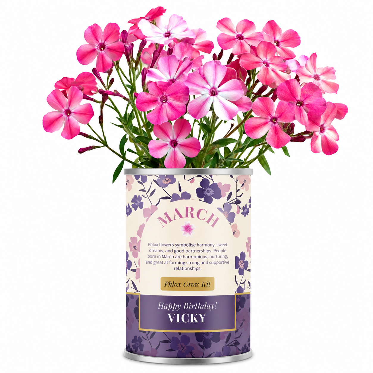 March Birth Flower - Personalised Grow Your Own Flower Gift Main image