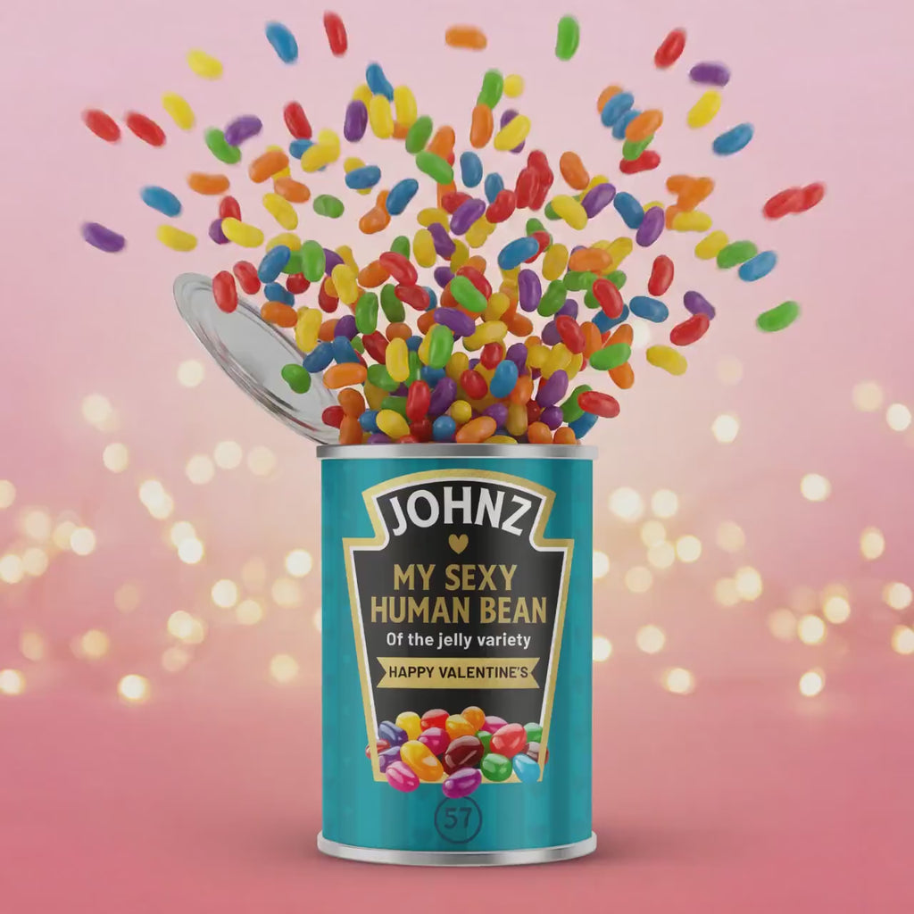 Personalised Jelly Beans Sweets Tin Valentine's Gift